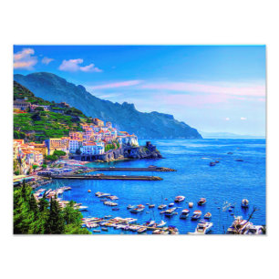 Art de photo d'Amalfi Italie l'Europe