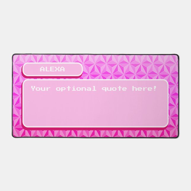 Art de pixel de jeu rétro personnalisé rose (Recto)