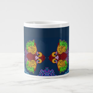 Art de poisson abstrait en écriture thaïe Mug gé