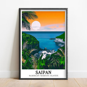 Art de Saipan - Affiches de la plage de Marine - I