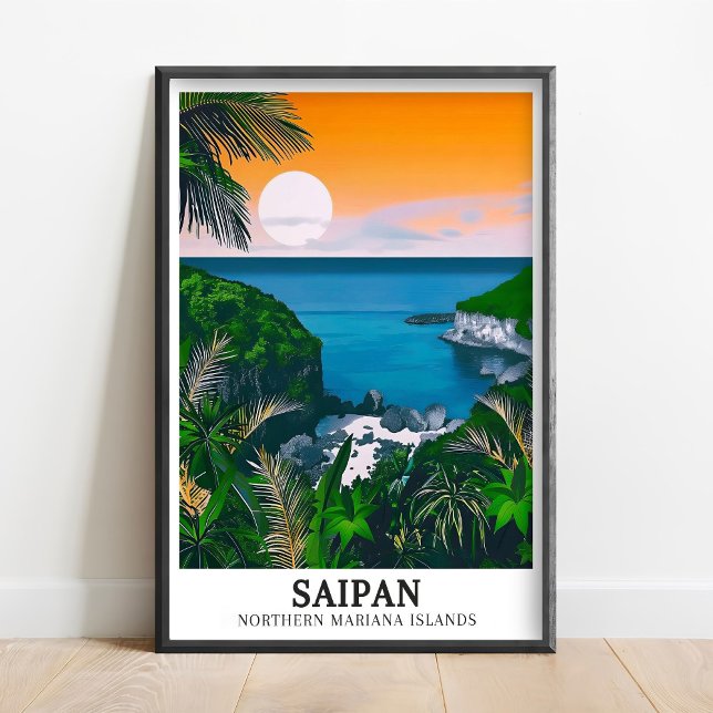 Art de Saipan - Affiches de la plage de Marine - I (Créateur téléchargé)