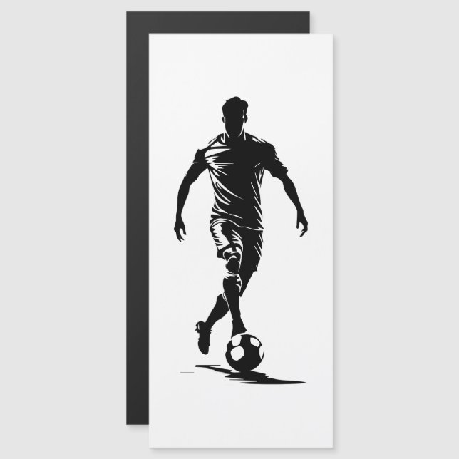 Art de silhouette de joueur de football minimalist (Devant / Derrière)