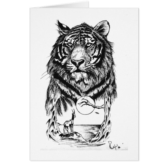 Art de tigre de tatouage (Devant)