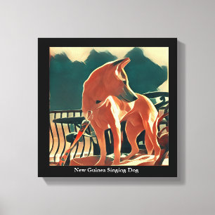 Art de toile de chien de chant de la