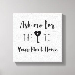 Art de toile de citation d'immobiliers