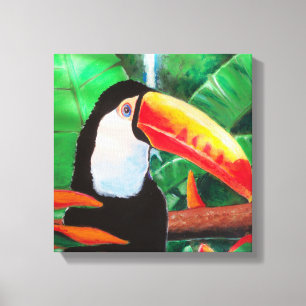 Art de toile enveloppé par oiseau exotique de