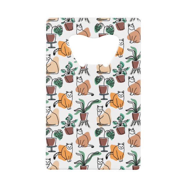 Art de trait dessin chats et fleurs (Devant)