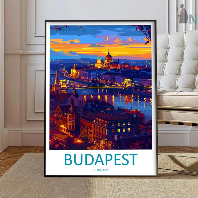 Art de voyage à Budapest Impression sur toile Buda (Créateur téléchargé)