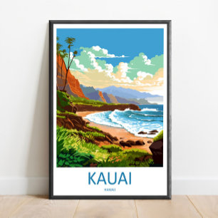 Art de voyage à Kauai Impression murale Kauai Déco