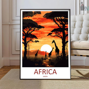 Art de voyage Afrique Impression murale Afrique Su