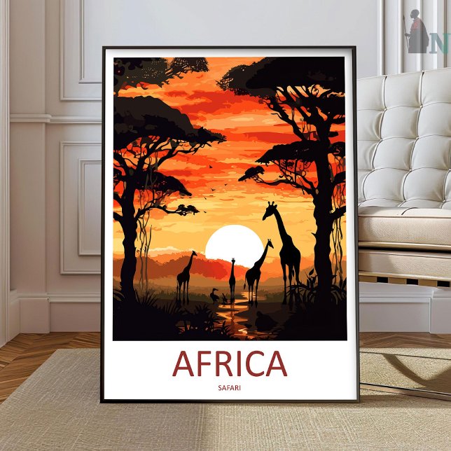 Art de voyage Afrique Impression murale Afrique Su (Créateur téléchargé)