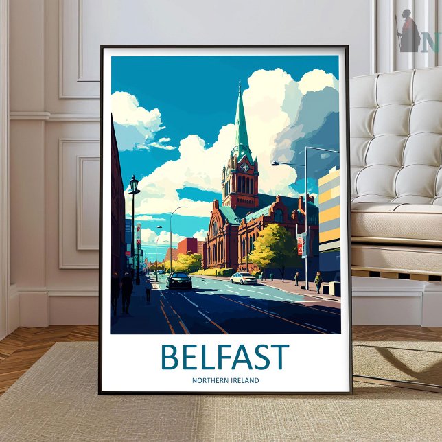 Art de voyage de Belfast Impression murale Belfast (Créateur téléchargé)