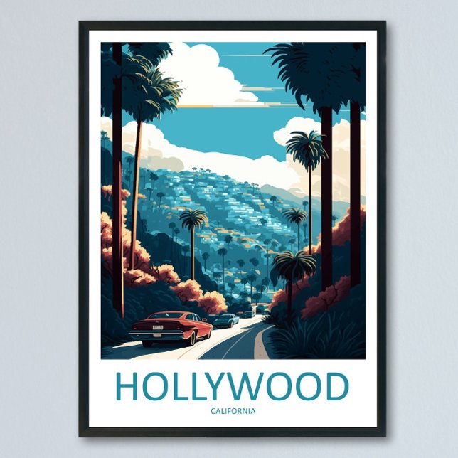 Art de voyage Hollywood Impression murale Hollywoo (Créateur téléchargé)