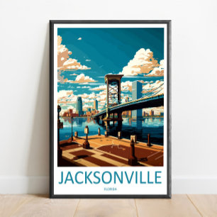 Art de voyage Jacksonville Impression murale Jacks