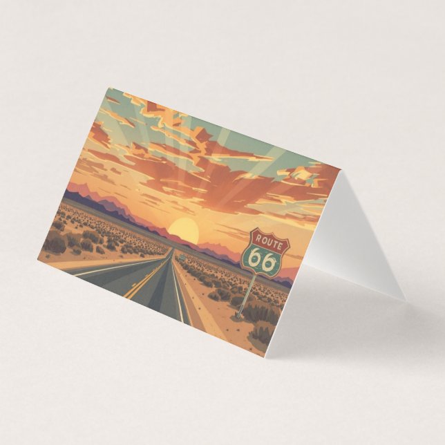 Art de voyage Route 66 Sunset Desert Road (Front)