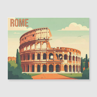 Art de voyage vintage du Colisée de Rome