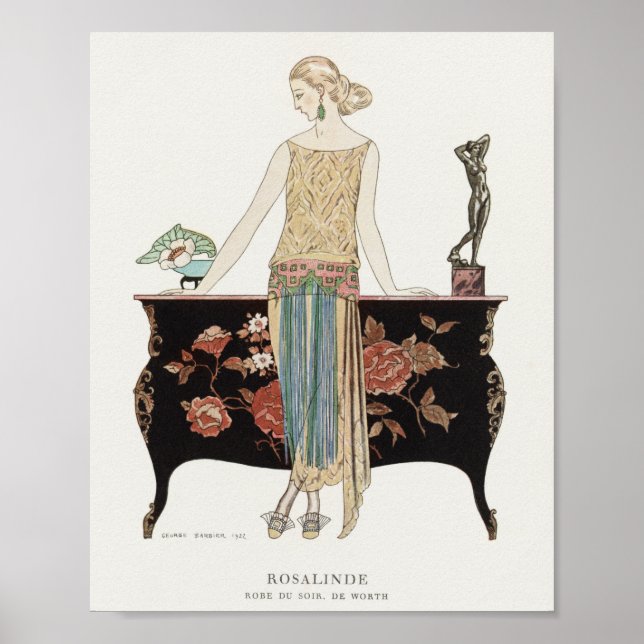 Art Déco 1922 Barbier Illustration de mode (Devant)