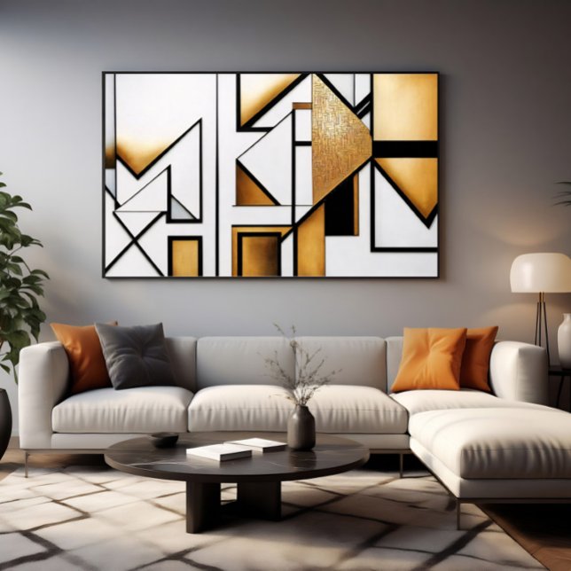 Art Déco Abstrait Or et Noir (Créateur téléchargé)