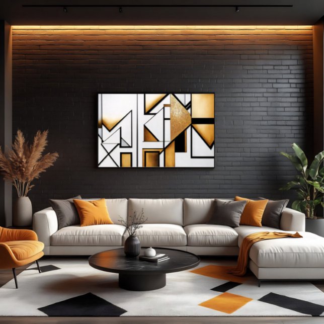 Art Déco Abstrait Or et Noir (Créateur téléchargé)