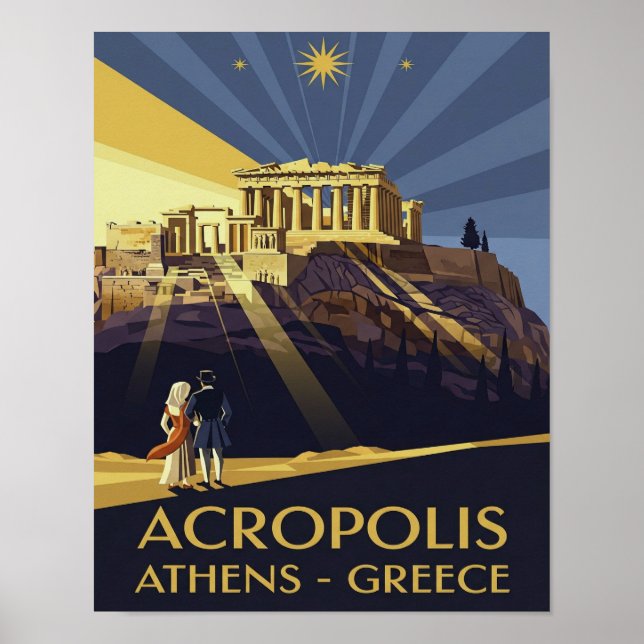 Art Déco Athènes Grèce Acropole (Devant)