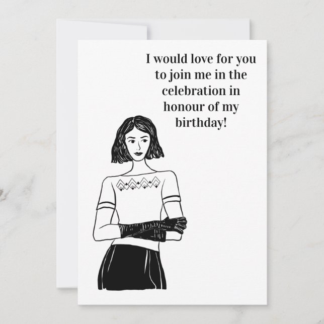 Art deco birthday invitation  (Devant)