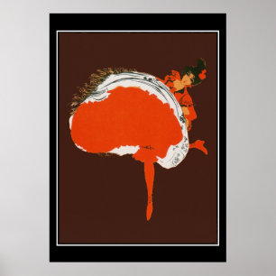 Art Déco Can Can Girl vintage affiche d'impression
