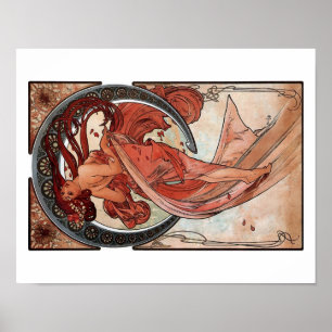 Art déco de danse de femme de danse de Mucha