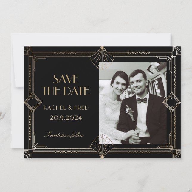 Art Déco élégant Black Gold 20s Classic (Devant)