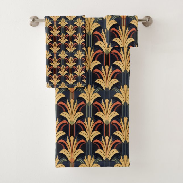 Art Déco Elegant Rouge Or Noir (En situation)