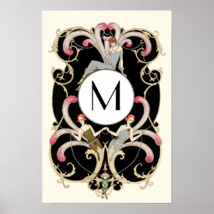 ART DÉCO FEATHERS, BEAUTY MODE COSTUME MONOGRAM
