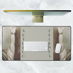 Art Déco Felines Vintage Taupe gris