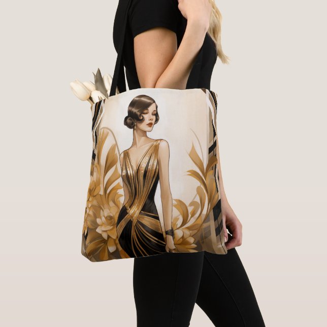 Art Déco Femme partout sur le Sac fourre-tout d'im (De près)