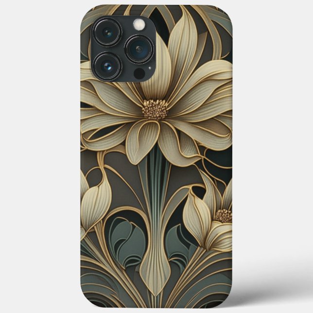 Art Déco Floral Design #2 iPhone / coque ipad (Verso)