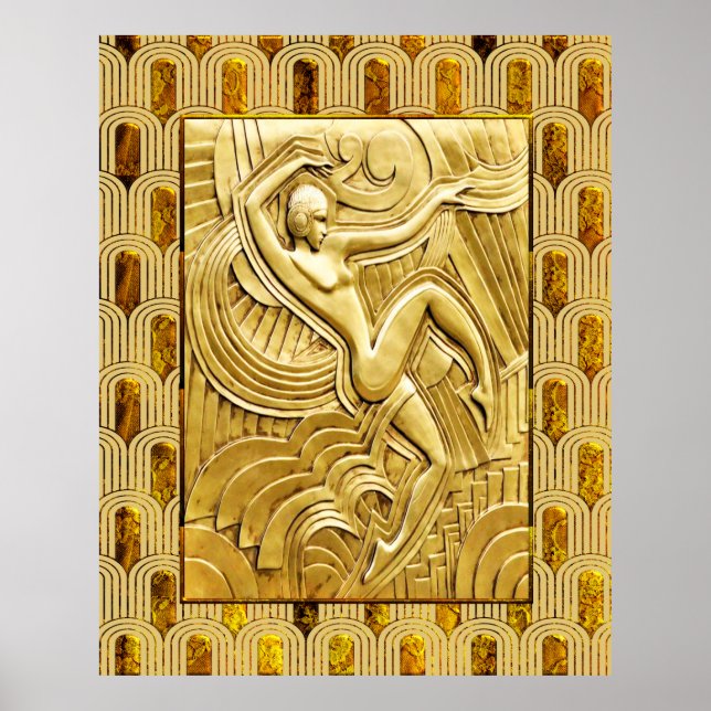 Art Déco Follies Bergere - Maurice Pico Poster. (Devant)