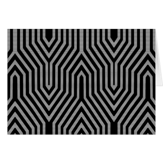 Art Déco géométrique - noir et blanc (Devant Horizontal)