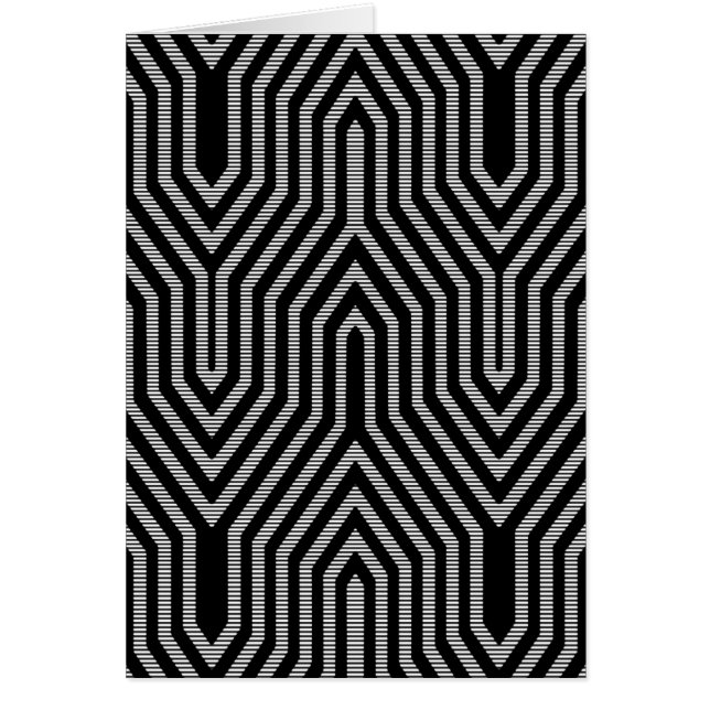 Art Déco géométrique - noir et blanc (Devant)