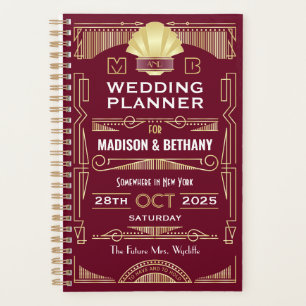 Art Déco Gold Bourgogne Élégant Mariage Gatsby
