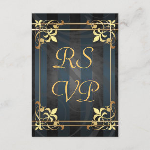 Art Déco Gold Filigree Noir Rsvp