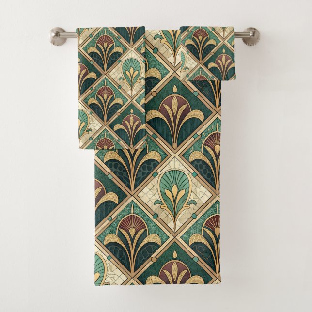 Art Deco Green Emerald (En situation)