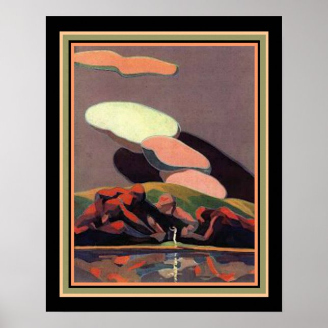 Art déco Impression par A. M. Hopfmuller 16 x 20 (Devant)