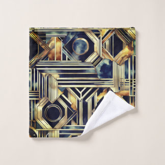 Art-deco marble Black and gold Jazzy Geometric