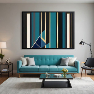 Art Déco Moderne Abstrait Lignes Verticales