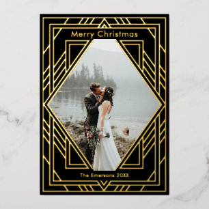 Art déco moderne Design de Noël Carte de vacances