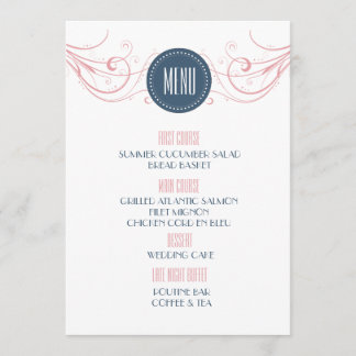 Art déco moderne épousant le menu