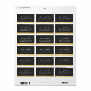 Art Déco moderne Étiquette de adresse de mariage o