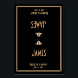 Art Déco Noir Grand Gatsby Mariage Cartes de Place<br><div class="desc">Art déco noir et or Great Gatsby mariage cartes de place cartes de table avec texte personnalisable</div>