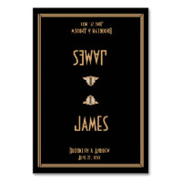 Art Déco Noir Grand Gatsby Mariage Cartes de Place