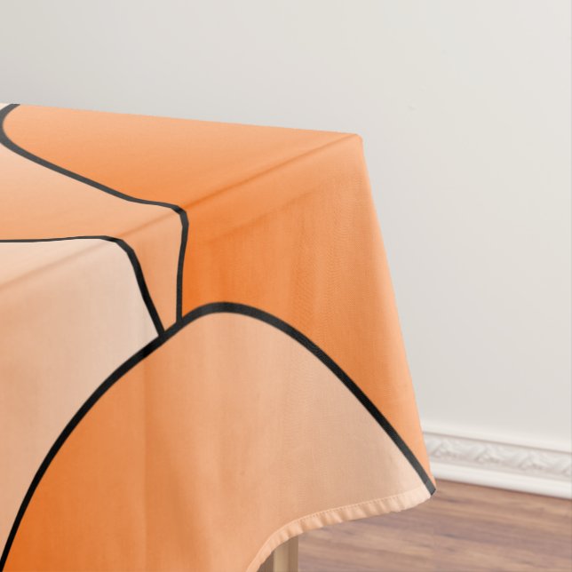 Art Déco Orange Scales Design Nappe (In Situ)