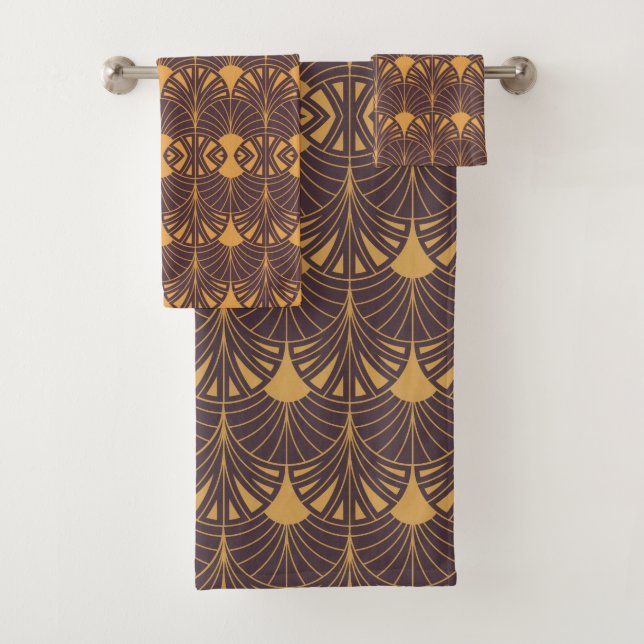 Art Deco pattern with fan-shaped motifs  (En situation)