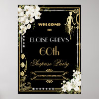 Art Déco Perles Blanc Floral Gatsby 20s Accueil